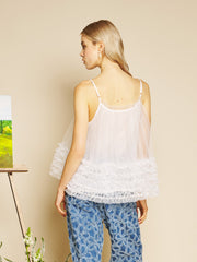Papillon Tulle Top Pearl Ivory / Z