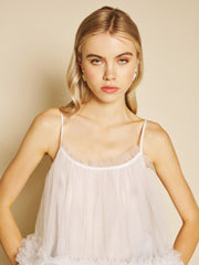 Papillon Tulle Top Pearl Ivory / Z