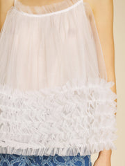 Papillon Tulle Top Pearl Ivory / Z