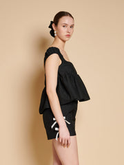 Elin Top and Scrunchie Coal Black / Z