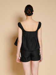 Elin Top and Scrunchie Coal Black / Z