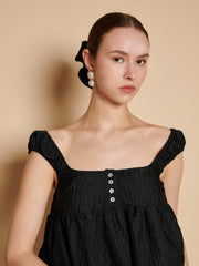 Elin Top and Scrunchie Coal Black / Z