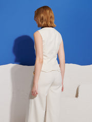 Milos Brooches Vest Top Cream / Z