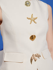 Milos Brooches Vest Top Cream / Z