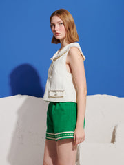 Breeze Tweed Sailor Top White / Z