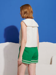 Breeze Tweed Sailor Top White / Z