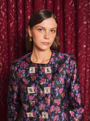 Fortunes Jacquard Jacket Fushia, Black / Z