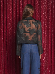 Celeste Floral Top Black / Z
