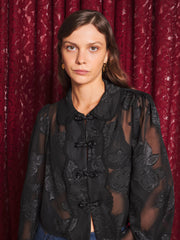 Celeste Floral Top Black / Z