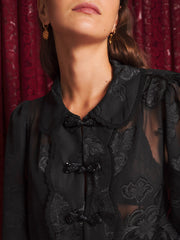 Celeste Floral Top Black / Z
