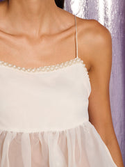Lise Organza Cami Top Pearl Ivory / Z