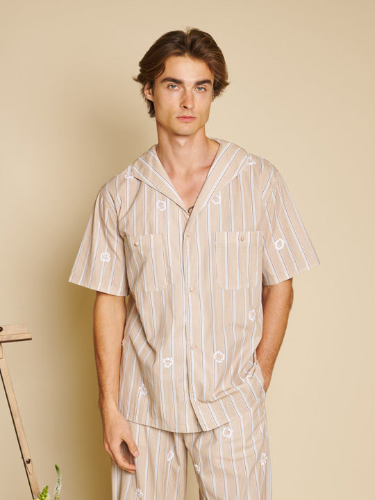 Painter Stripe Shirt Ivory Cream / Z