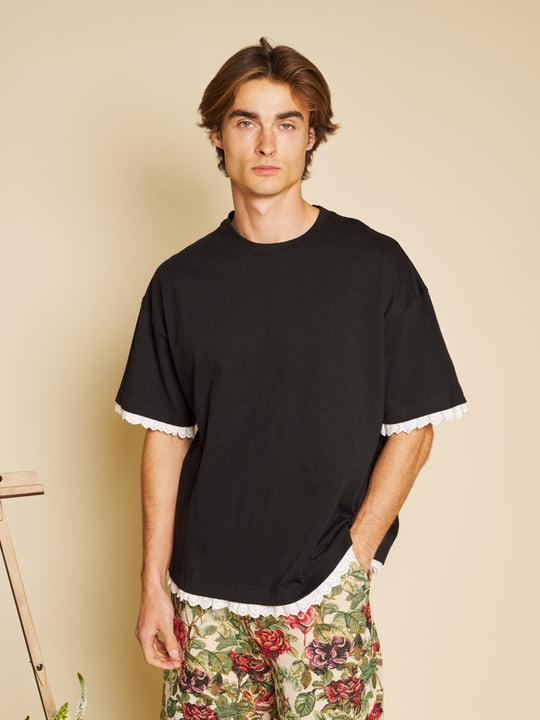 Aube Trim T-shirt Coal Black / Z