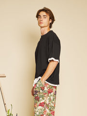 Aube Trim T-shirt Coal Black / Z