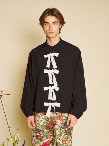 Easel Bow Shirt Coal Black / Z