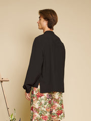 Easel Bow Shirt Coal Black / Z
