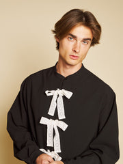 Easel Bow Shirt Coal Black / Z
