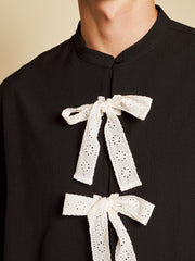 Easel Bow Shirt Coal Black / Z