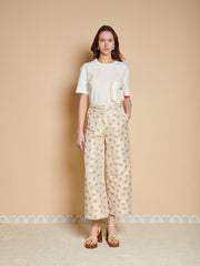 Norr Pleat Pocket T-shirt Ivory Cream / Z