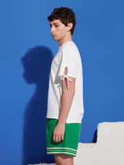 Andros Lace Tie T-shirt White / Z