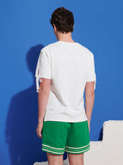 Andros Lace Tie T-shirt White / Z