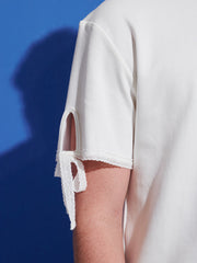 Andros Lace Tie T-shirt White / Z