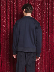 Manon Flower Applique Sweatshirt Navy Blue / Z