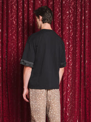 Pheonix Fray Trim T-shirt Black / Z
