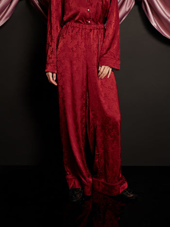 Dita Bow Pyjama Trousers Opera Red / Z