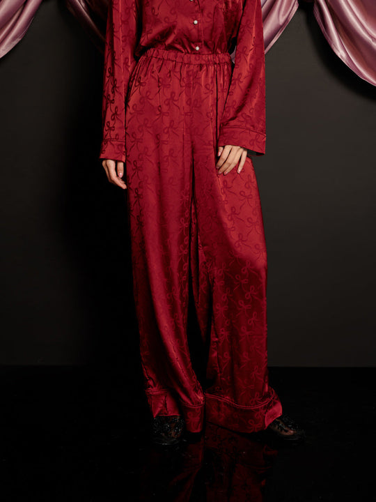Dita Bow Pyjama Trousers Opera Red / Z