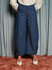 Daze Embellished Denim Jeans Indigo Blue / Z