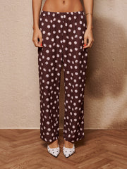 Illume Spot Pyjama Trousers Chocolate Brown / Z
