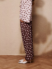 Illume Spot Pyjama Trousers Chocolate Brown / Z