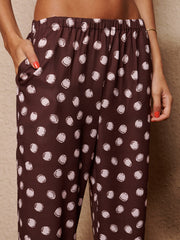 Illume Spot Pyjama Trousers Chocolate Brown / Z