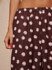 Illume Spot Pyjama Trousers Chocolate Brown / Z