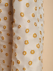 Mora Jacquard  Wide Leg Trousers Mustard Yellow / Z