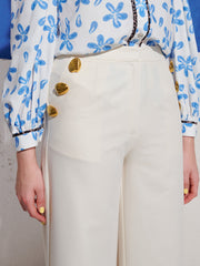 Milos Brooches Trousers Cream / Z