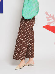 Arles Polka Dot Trousers Chocolate Brown / Z
