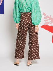 Arles Polka Dot Trousers Chocolate Brown / Z