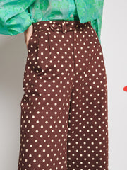 Arles Polka Dot Trousers Chocolate Brown / Z