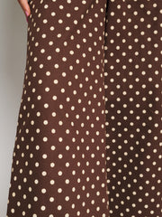 Arles Polka Dot Trousers Chocolate Brown / Z