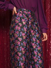 Fortunes Jacquard Trousers Fushia, Black / Z