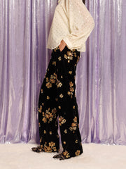 Mirage Velvet Trousers Black & Gold / Z