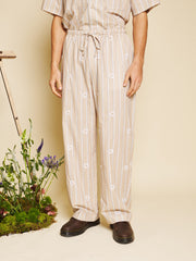 Painter Stripe Trousers Ivory Cream / Z