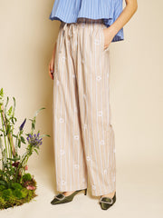 Painter Stripe Trousers Ivory Cream / Z