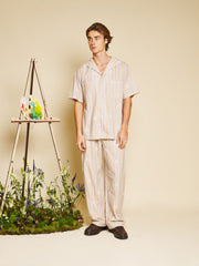 Painter Stripe Trousers Ivory Cream / Z