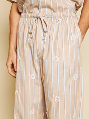 Painter Stripe Trousers Ivory Cream / Z