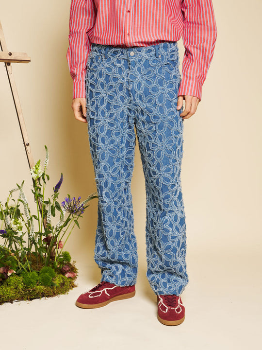 Manon Fleur Denim Jeans Indigo Blue / Z