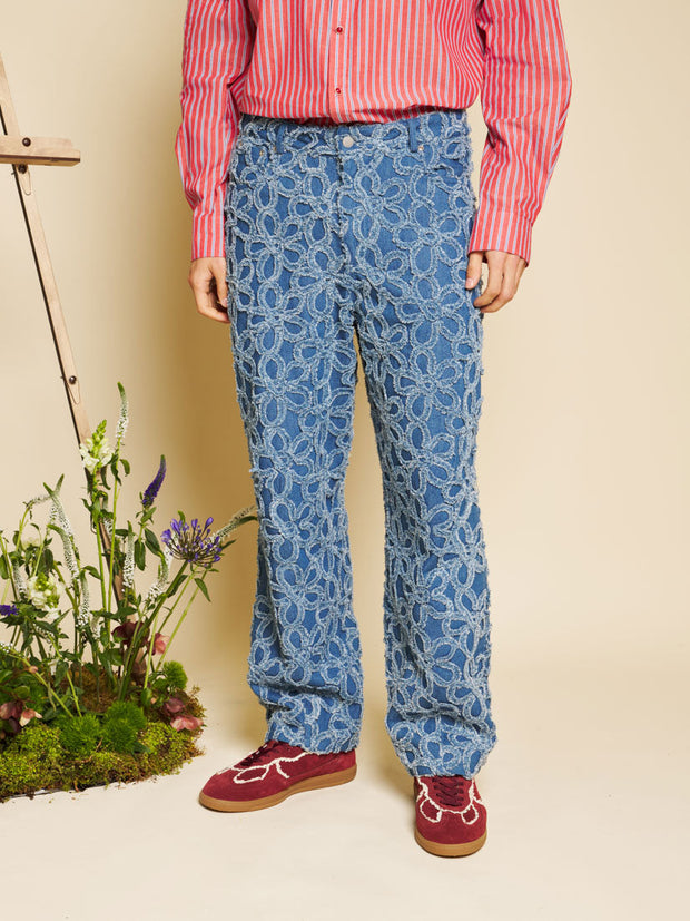 Manon Fleur Denim Jeans Indigo Blue / Z
