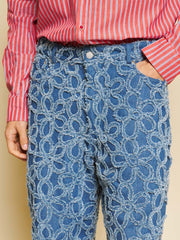 Manon Fleur Denim Jeans Indigo Blue / Z